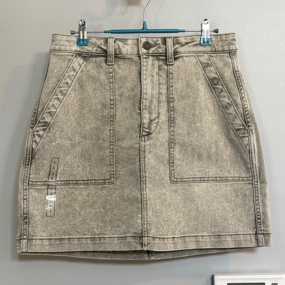 FAHERTY SUNWASHED DENIM UTL‎ SKIRT OLIVE HARE WASH WBS2507 SIZE 6